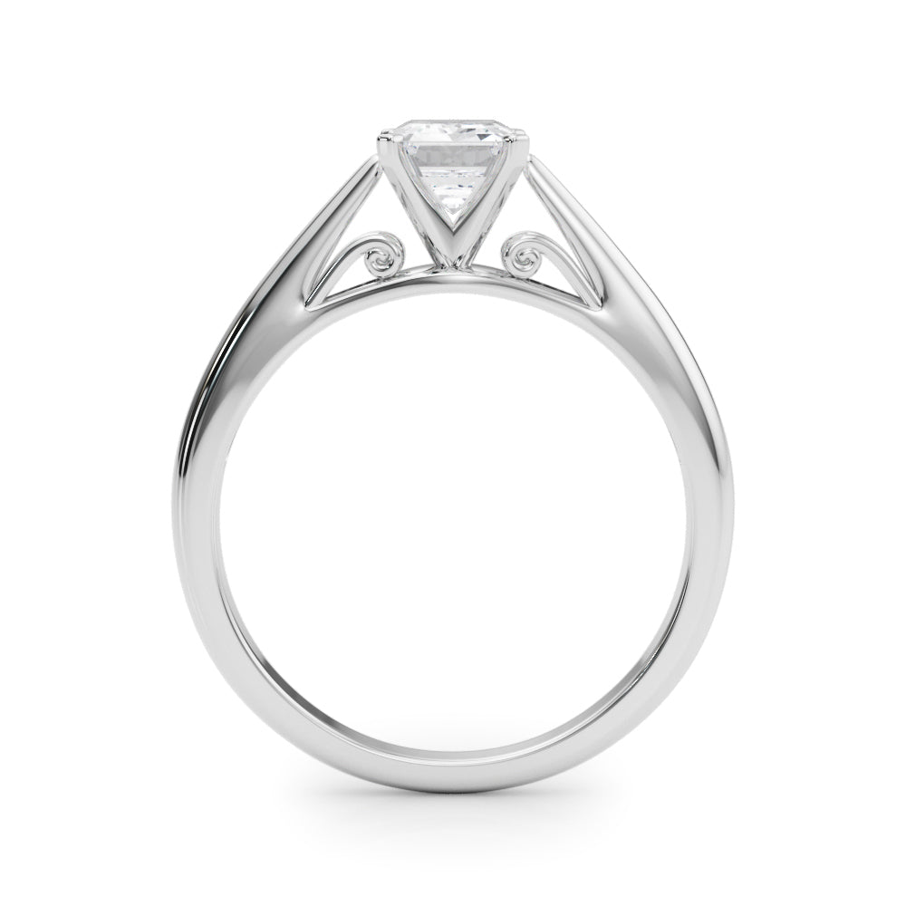 Katerina Emerald Diamond Solitaire Engagement Ring-VIRABYANI